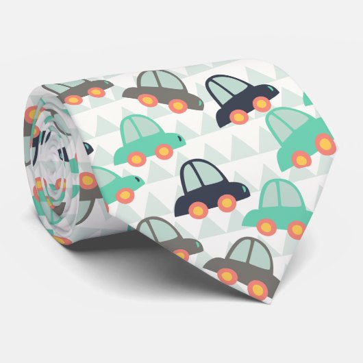 Auto's en meer auto's stropdas (Opgerold)