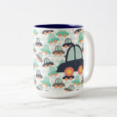 Auto's en meer auto's tweekleurige koffiemok (Voorkant rechts)