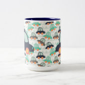 Auto's en meer auto's tweekleurige koffiemok (Center)