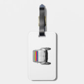 Auto's en regenboog bagagelabel (Achterkant verticaal)