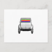 Auto's en regenboog briefkaart (Voorkant)