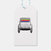 Auto's en regenboog cadeaulabel (Achterkant)