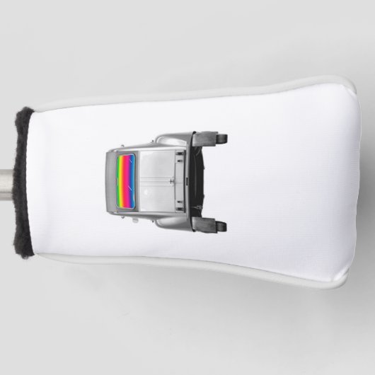 Auto's en regenboog golfheadcover (Voorkant)
