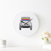 Auto's en regenboog grote klok (Huis)