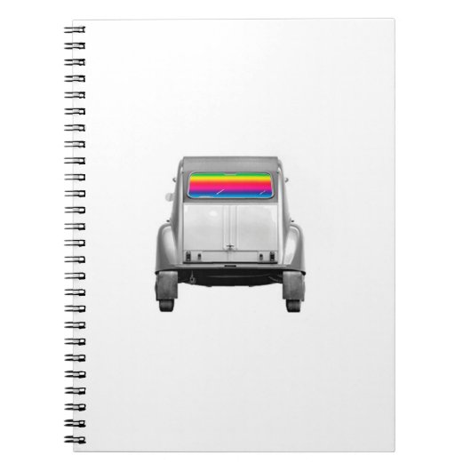Auto's en regenboog notitieboek (Voorkant)