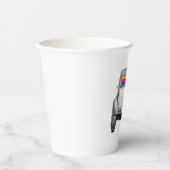 Auto's en regenboog papieren bekers (Voorkant)