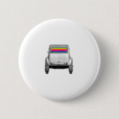 Auto's en regenboog ronde button 5,7 cm (Voorkant)