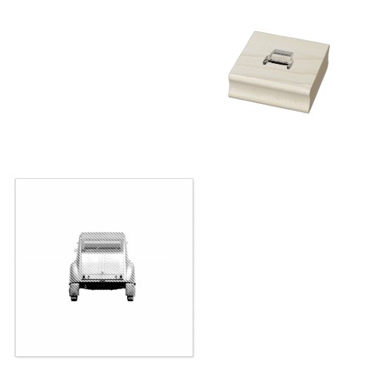 Auto's en regenboog rubberstempel (Gestempeld)