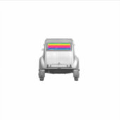 Auto's en regenboog sticker (Voorkant)