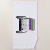 Auto's en regenboog strandlaken (Voorkant)