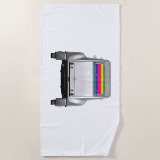 Auto's en regenboog strandlaken (Voorkant)