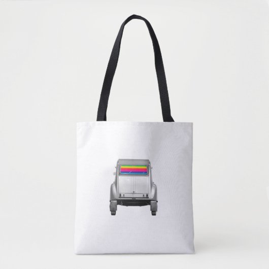 Auto's en regenboog tote bag (Voorkant)