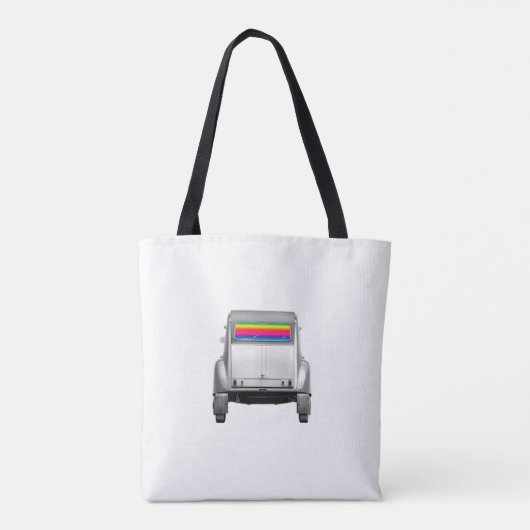 Auto's en regenboog tote bag (Achterkant)