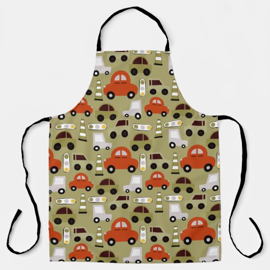 Auto's en verkeerslichten schort (Voorkant)