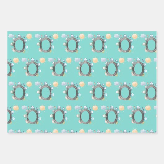 Auto's en voertuigen op de weg jongen verjaardag inpakpapier vel (Voorkant 2)