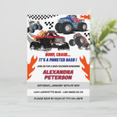 Auto's en vrachtwagens baby shower Boy Boom Crash Kaart (Staand voorkant)