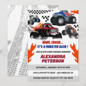 Auto's en vrachtwagens baby shower Boy Boom Crash Kaart (Voorkant / Achterkant)