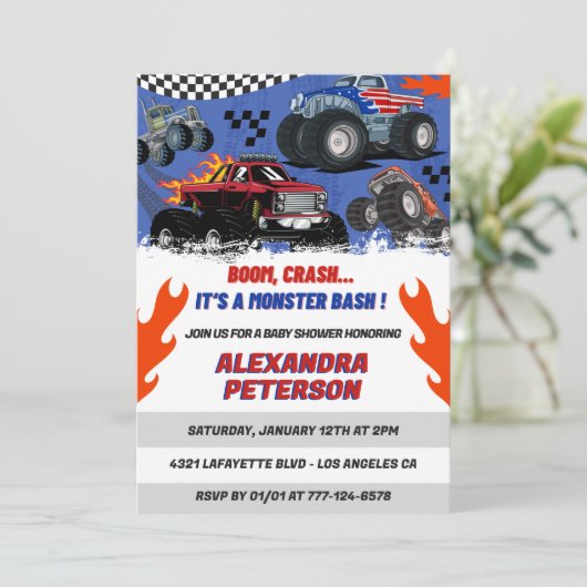 Auto's en vrachtwagens baby zwangerschap Boom Cras Kaart (Staand voorkant)