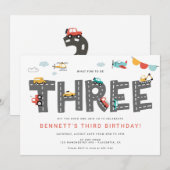 Auto's en vrachtwagens Stadsvervoer Derde Verjaard Kaart (Voorkant / Achterkant)