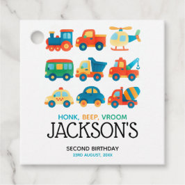 Auto's en vrachtwagens Verjaardag Bedankjes Labels