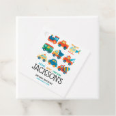 Auto's en vrachtwagens Verjaardag Bedankjes Labels (In situ)