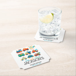 Auto's en vrachtwagens Verjaardag Kartonnen Onderzetters