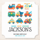 Auto's en vrachtwagens Verjaardag Kartonnen Onderzetters (Voorkant)