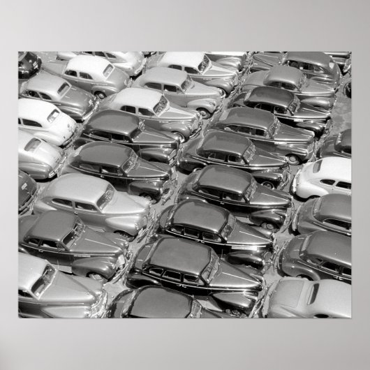 Auto's in Chicago, 1941.  foto Poster (Voorkant)