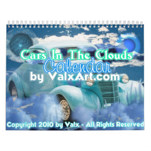Auto's in de wolkenkalender van valxart.com kalender