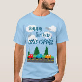 Auto's Kinderen Jongens Verjaardag T-shirt (Voorkant)