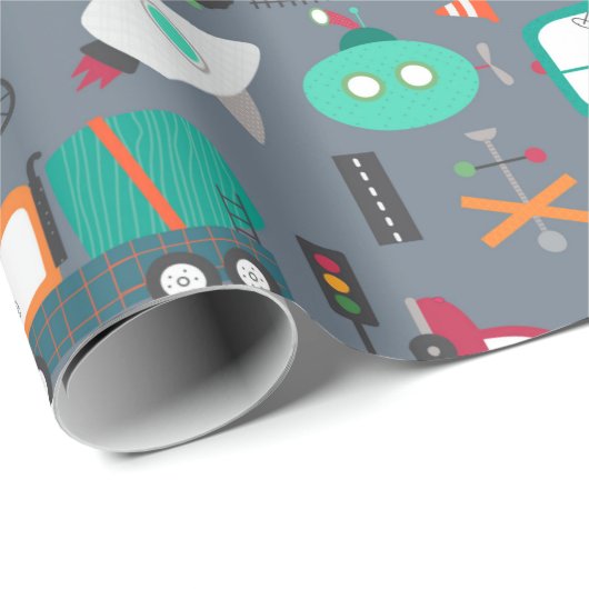 Auto's Kinderen vrachtwagens Cadeaupapier (Rol Hoek)