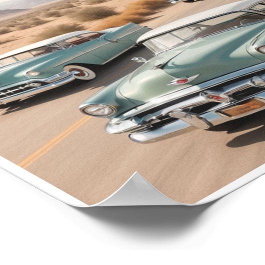  auto's klassieke auto's Poster Wall Art (Hoek)