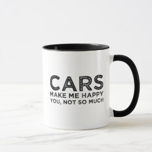 Auto's maken me gelukkig mok
