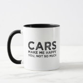 Auto's maken me gelukkig mok (Links)