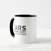 Auto's maken me gelukkig mok (Voorkant links)