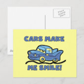 Auto's maken me glimlachen T-shirts en cadeautjes Briefkaart (Voorkant / Achterkant)