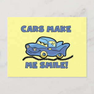 Auto's maken me glimlachen T-shirts en cadeautjes Briefkaart