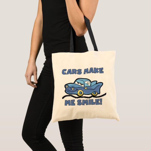 Auto's maken me glimlachen T-shirts en cadeautjes Tote Bag (Voorkant (product))