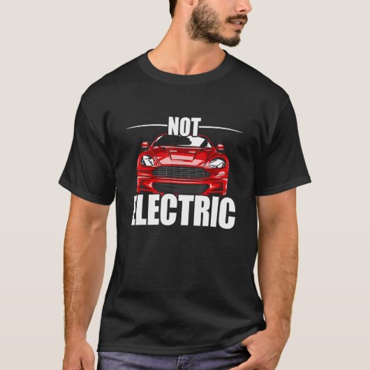 Auto's met benzinemotor, niet hybride elektrische t-shirt (Voorkant)