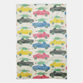 Auto's met bomen op topleetjes met topleetjes theedoek (Verticaal)