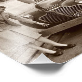 Auto's met WWII's met Wooden Bumper Foto Afdruk (Hoek)