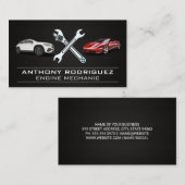 Autos | moersleutels | Mechanische auto reparatie Visitekaartje (Voorkant / Achterkant)
