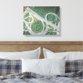 Auto's op weg Vogeloog uitzicht Canvas Afdruk (Insitu (Slaapkamer))