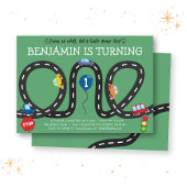 Auto's op Wegen 1e Verjaardag Uitnodiging