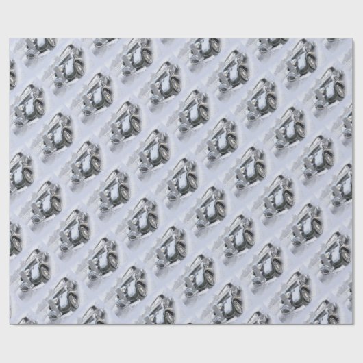 Auto's oude auto's cadeaupapier (Vlak)