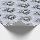 Auto's oude auto's cadeaupapier (Hoek)