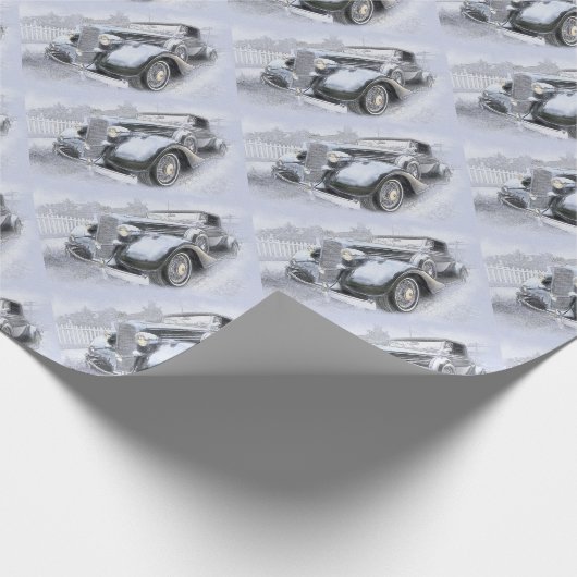 Auto's oude auto's cadeaupapier (Hoek)