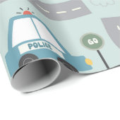 Auto's Patroon kids  Cadeaupapier (Rol Hoek)