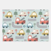 Auto's Patroon kids Inpakpapier Vel (Voorkant 2)