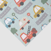 Auto's Patroon kids Tissuepapier (Detail)